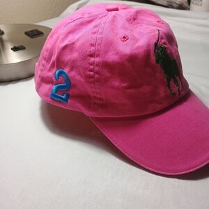 Ralph Lauren Fragrance Pink Polo Cap with Embroidered Logo